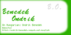 benedek ondrik business card